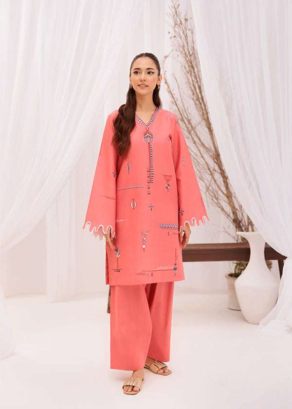 JGL212 2 Pc Kurta Set in Pink