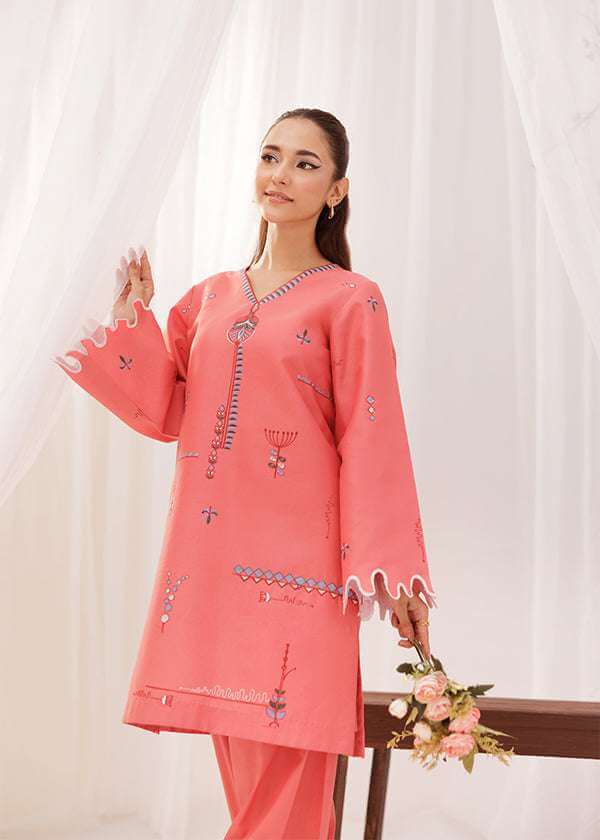 JGL212 2 Pc Kurta Set in Pink
