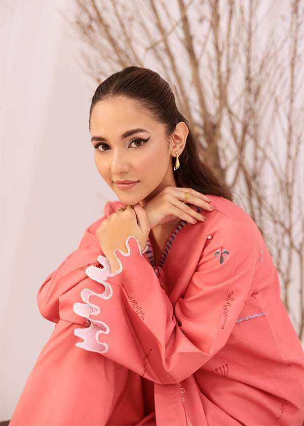 JGL212 2 Pc Kurta Set in Pink