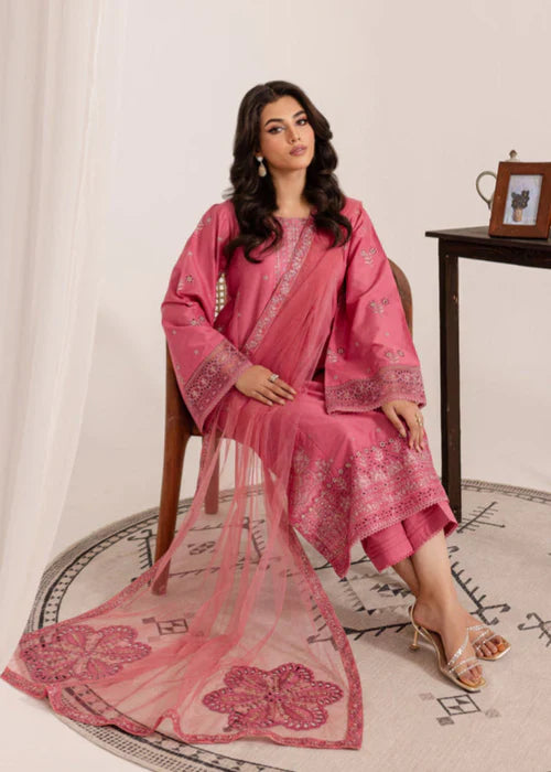 JGL222 Minahil Embroidered 3pc